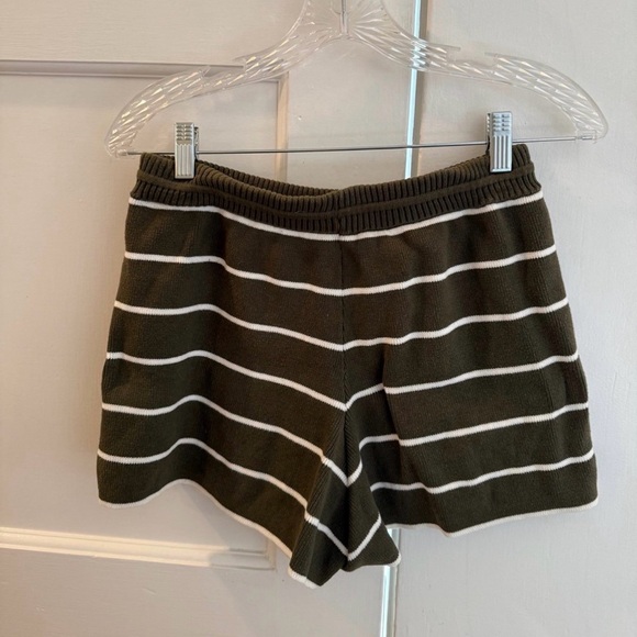 La Ligne Olive Green Knit Leo Shorts sz S - Picture 4 of 5